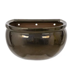 Woodlodge 26cm Bronze Glazed Blossom Wall Pot