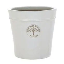 Woodlodge 27cm White / Cream Glazed Heritage Pot