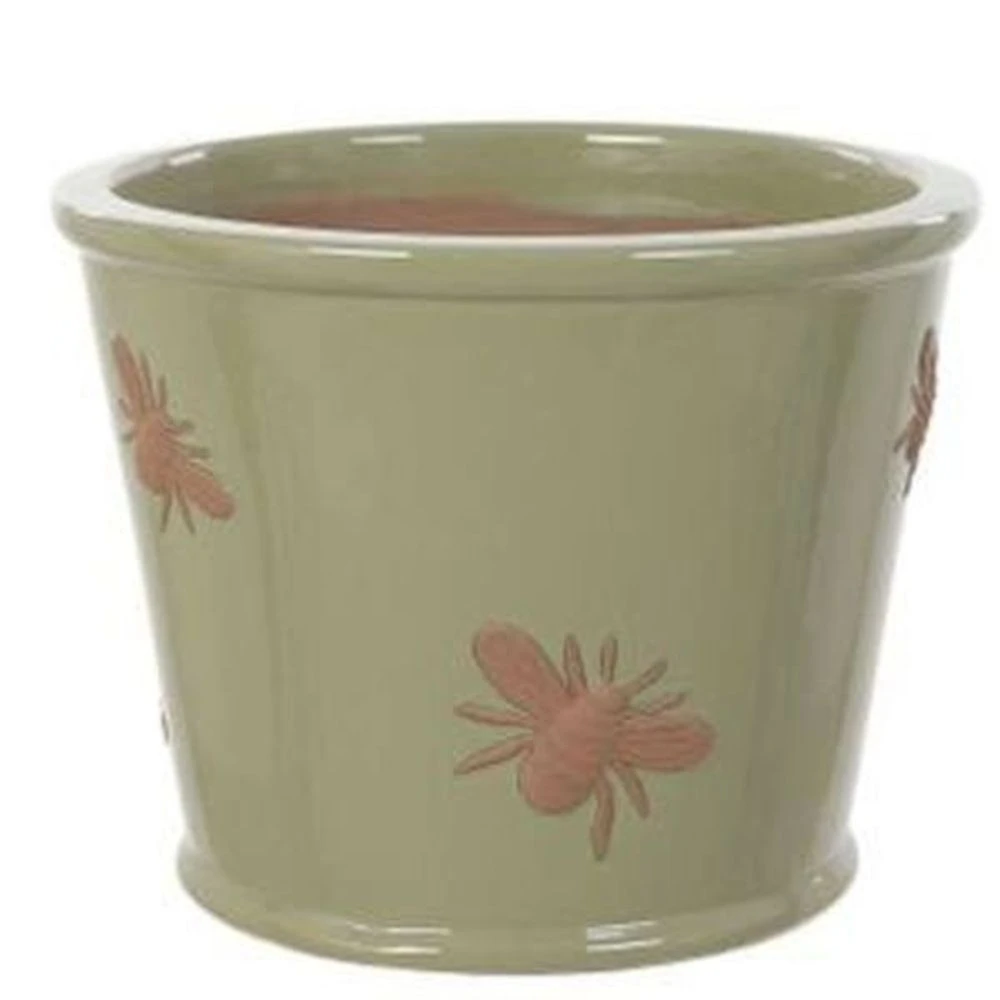 Woodlodge 31cm Glazed Green Bee Pot 1 Woodlodge 31cm Glazed Green Bee Pot