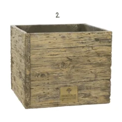 Woodlodge 37cm Heritage Oak Square Planter -Hush Arbor Sales 5021346487725 3