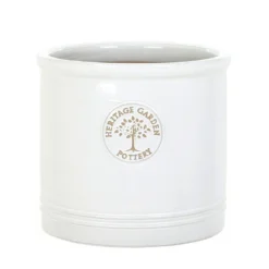 Woodlodge 38cm White / Cream Glazed Heritage Cylinder Pot 7 Woodlodge 38cm White / Cream Glazed Heritage Cylinder Pot -Hush Arbor Sales 5021346500646 3