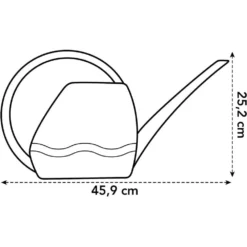 Elho 3.5 Litre Anthracite Aquarius Watering Can -Hush Arbor Sales 8711904303723 3