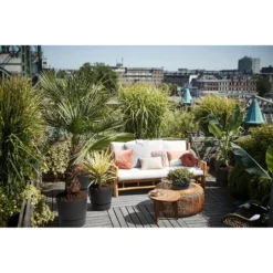 Elho 30cm Living Black Greenville Round Planter -Hush Arbor Sales 8711904332358 5