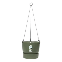 Elho 24cm Leaf Green Greenville Hanging Basket Planter