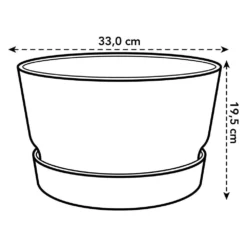 Elho 33cm Leaf Green Greenville Bowl Planter -Hush Arbor Sales 8711904332464 3