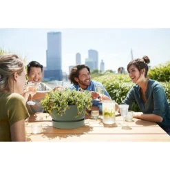 Elho 33cm Leaf Green Greenville Bowl Planter -Hush Arbor Sales 8711904332464 5