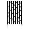 Fallen Fruits 186cm Black Birds Metal Privacy Screen