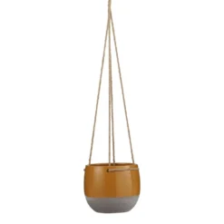 Edelman 13.5cm Ochre Resa Hanging Houseplant Pot