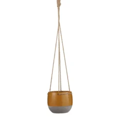 Edelman 16.5cm Ochre Resa Hanging Houseplant Pot