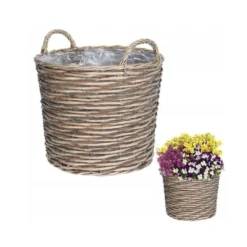 Koopman 39cm Wicker Basket Planter 5 Koopman 39cm Wicker Basket Planter -Hush Arbor Sales 8719202993394 3