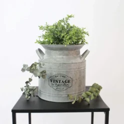 Koopman 22cm Vintage Milk Churn Planter -Hush Arbor Sales 8719987801495 3